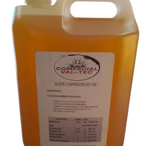 ACEITE ISO-100 PARA COMPRESOR DE PISTON 5 LITROS